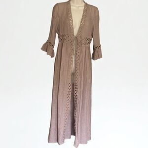 Rebellion Taupe Swim Cover-up or Cardigan